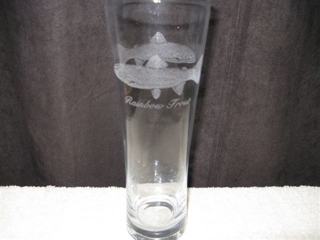 Rainbow Trout Beer Glass Rainbow Trout Beer Glass